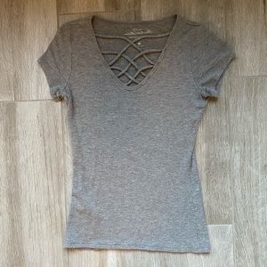 Hollister Gary Shirt With Criss Cross At Neckline